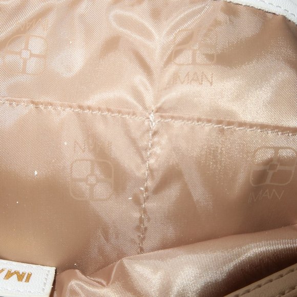 VINTAGE IMAN White Leather w/Animal Print Sharif - Picture 6 of 12